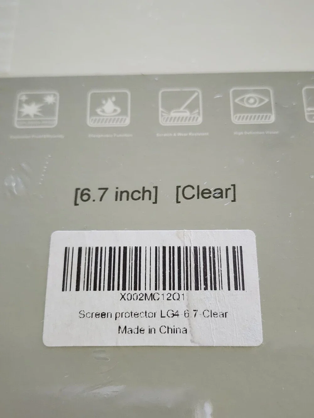 3pc Luckymore Compatible with LG4-6.7 Clear Glass Screen Protector